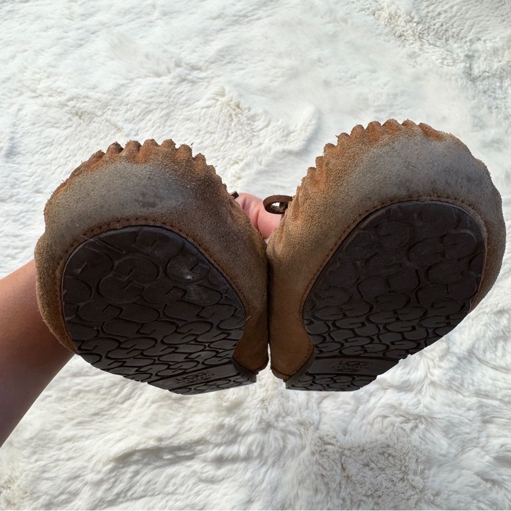 UGG Fur Moccasin Slippers 5 - Chestnut - Picture 7 of 7
